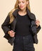 Peplum Bubbled Hem Puffer Jacket