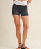 Polka Dot Print Ruched Waistband Biker Shorts