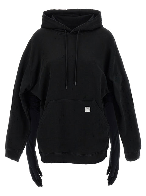 Mm6 Maison Margiela Hoodie Dress With Gloves
