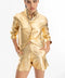 San Marino Metallic Linen Shirt - Gold