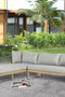 Cypress Teak Wood 2-piece Left Arm Chaise Outdoor Sectional - Gray