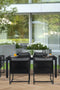 Sardinia Outdoor Aluminum Dining Table and 6 Chairs Set - Black