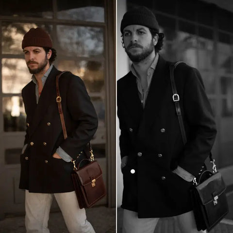 Small Leather Briefcase - Walden