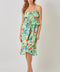 Smocked Yoke A-Line Dress Beach Forest Women’s Dress