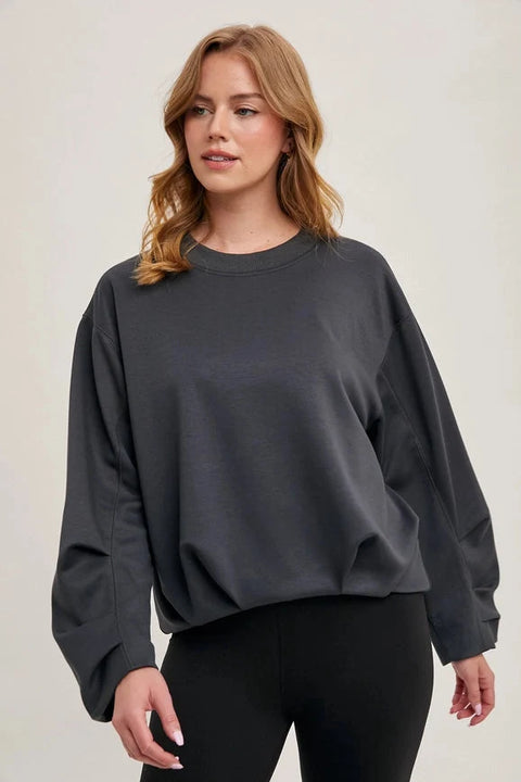 Softstreme Voluminous-Sleeve Pullover - ASH