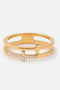 Stacked Cross Gem Ring