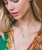 TURQUOISE SLICE PENDANT NECKLACE