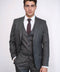 Striped Black Vested Suit - Wessi