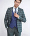 Grey Blue Checked Suit - Wessi