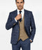 Slim Fit Checked Patterned Navy Blue Men Suit - Wessi