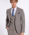 Checked Slim Fit Light Brown Men Suit - Wessi
