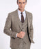 Checked Slim Fit Brown Men Suit - Wessi