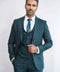 Checked Slim Fit Green Men Suit - Wessi