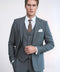 Striped Slim Fit Antracite Men Suit - Wessi
