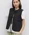 The Astrid Vest | Front Tie Puffer Vest BLACK