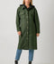 Twofer Hoodie Solid Coat - Green