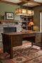 Mission Quarter Sawn Oak 5 Drawer Desk - Walnut