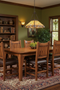 Mission 70" Solid Oak Dining Table Set with 6 Slat Back Chairs