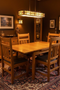 Mission Oak Kitchen Table with 2 Leaves and 4 Oak Dining Chairs