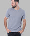 Grey Patterned Tricot Knitted T-Shirt - Wessi