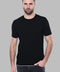 Patterned Tricot Knitted Black Men T-Shirt - Wessi