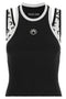 Marine Serre Bicolor Moon Logo Jersey Line Tank Top