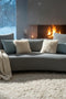Serene Outdoor Sofa 91" – Bouclé All-Weather Gray Fabric