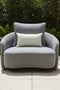 Serene Outdoor Modern Armchair Grey Bouclé - Gray Fabric