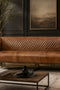 Vincent Industrial Modern Sofa - Light Brown Leather