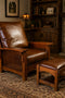 Pre-Order Craftsman / Mission Morris Arm Chair and Ottoman Set - Chestnut