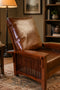 Pre-Order Craftsman / Mission Leather and Oak Morris Chair - Chestnut