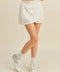 White Wrap-Style Tennis Skirt
