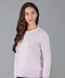 Womens 100% Cotton Crew Neck Jumper