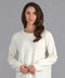 Womens Lambswool Drop Shoulder Jumper Off White