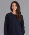 Womens Lambswool Drop Shoulder Jumper Oxford Blue