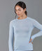 Womens Midweight Merino Activewear Training Top Duck Egg