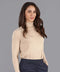 Womens Ultra-Fine Cotton Roll Neck Long Sleeve Jumper Sand