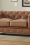 Cornelia Modern Contemporary Eco Leather Love Seat - Light Brown