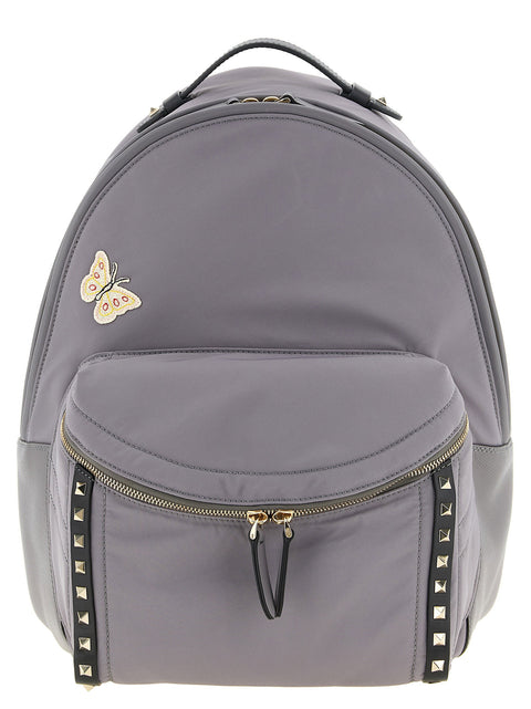 Valentino Garavani Stud Up Grey Backpack