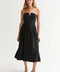 Zae V-Wire Midi Dress in Modal Blend Fabric - Black