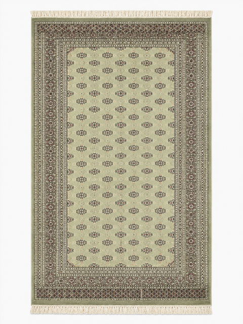 Hand-Knotted Pakistani Bokhara Rug – 100% Wool, 6' 6" x 9' 6"