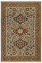 Medalia Area Rug - Light Blue. Burnt Orange. Burnt Red. Spruce Blue