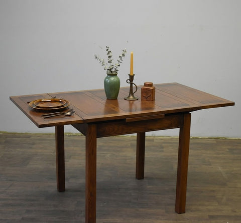 (Pre-Order Walnut Only) Mission Oak Kitchen Table with 2 Leaves - 2 Stain Options