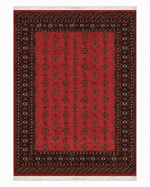 Hand-Knotted Pakistani Bokhara Rug – 100% Wool, size 8' x 10'