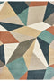 Sandstorm Casual Rug - Tan / Denim Blue / Burnt Orange / Cream