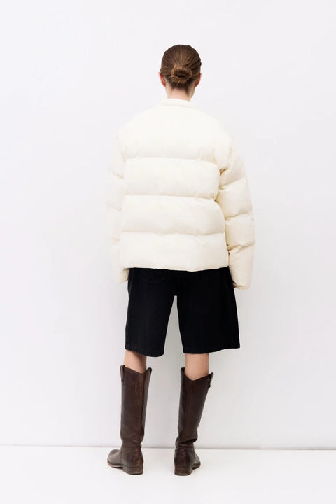 The Mila Jacket | Puffer Jacket with Neck Tie Detail