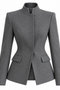 STAND COLLAR WOOL BLAZER