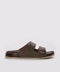 Mink Double-Buckle Slide Sandals for Men | Wessi