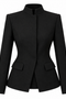 STAND COLLAR WOOL BLAZER