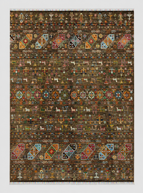 Hand-Knotted Vegetable Dye Bakhtiar Rug from Pakistan, 8' x 10'